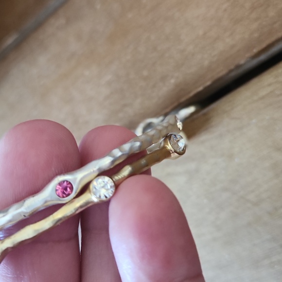 Neiman Marcus LOOK OF IPPOLITA 2 bangles Swarovski 18k overlay 1 white 1 yellow - Picture 12 of 16